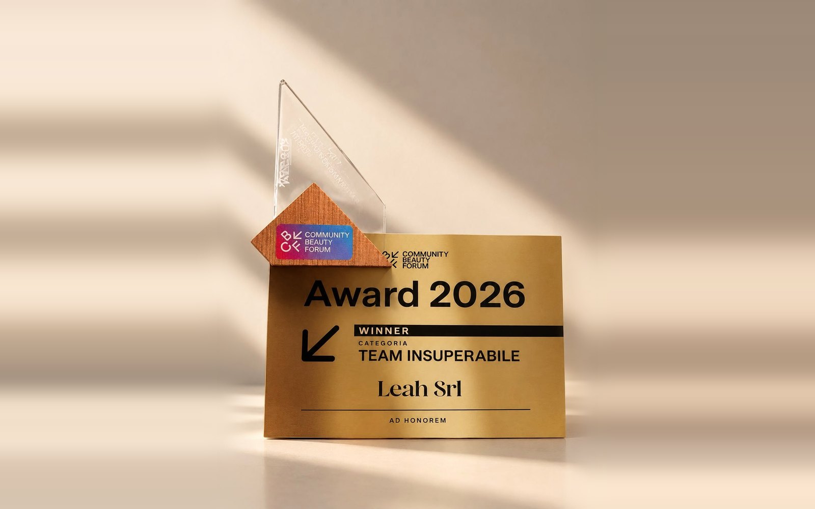 Award 2026 Community Beauty Forum – copertina Award 2026 del Community Beauty Forum, categoria Team Insuperabile, a LEAH Atelier Hair & Beauty